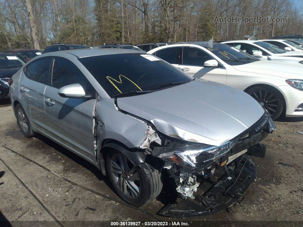 2019 Hyundai Elantra Sel Silver vin: 5NPD84LF1KH417795