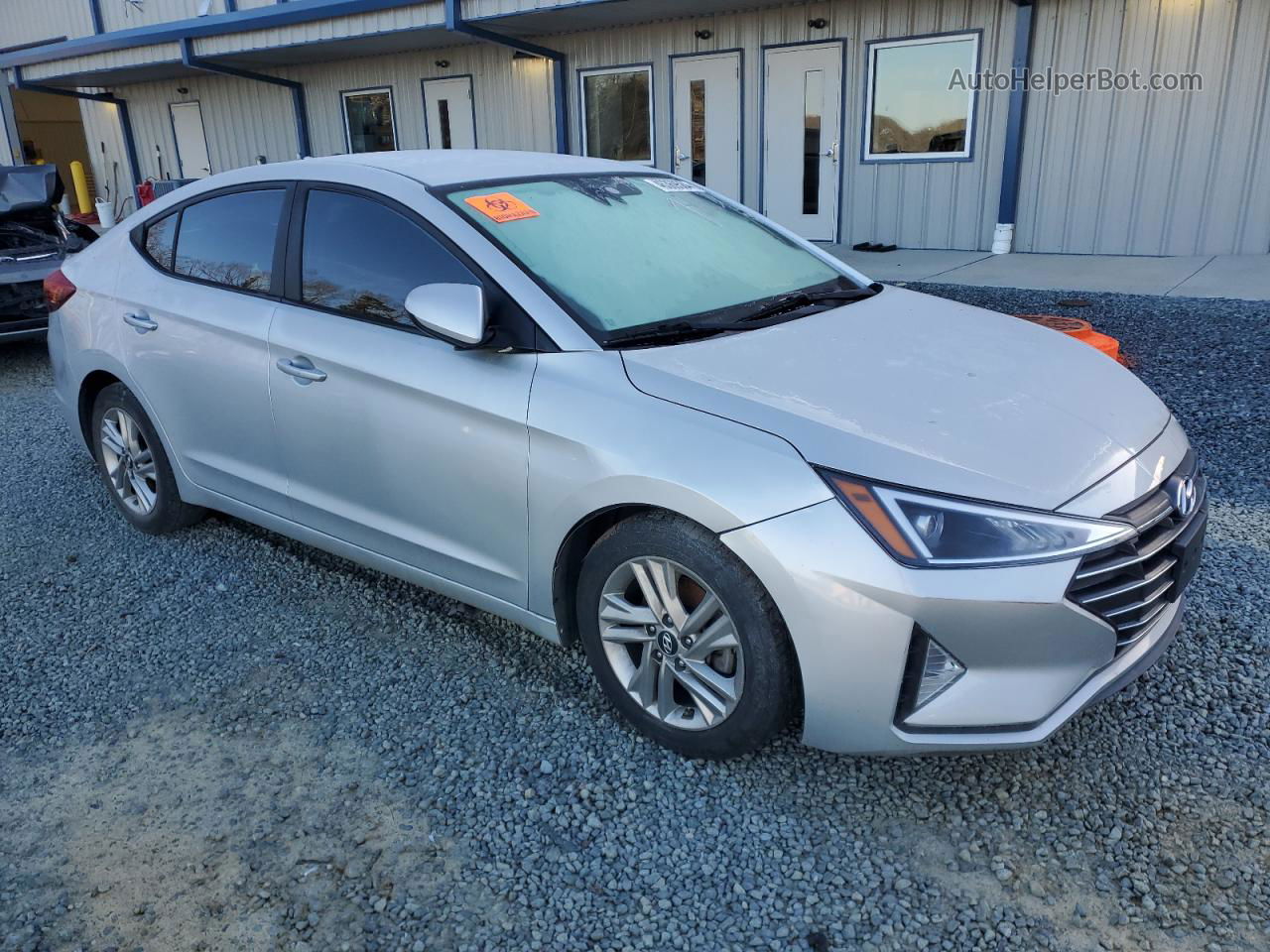 2019 Hyundai Elantra Sel Silver vin: 5NPD84LF1KH417893