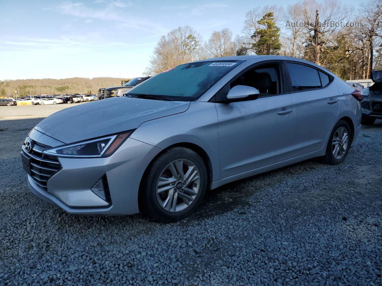 2019 Hyundai Elantra Sel Silver vin: 5NPD84LF1KH417893