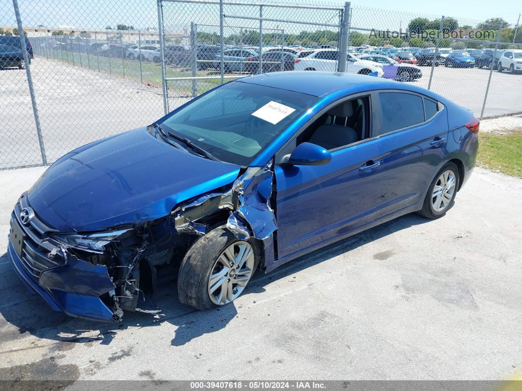 2019 Hyundai Elantra Sel Синий vin: 5NPD84LF1KH422110