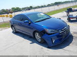 2019 Hyundai Elantra Sel Blue vin: 5NPD84LF1KH422110