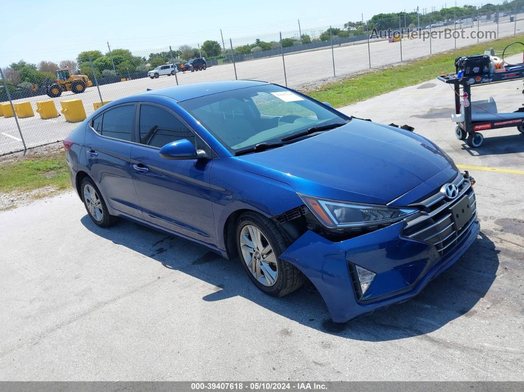 2019 Hyundai Elantra Sel Синий vin: 5NPD84LF1KH422110