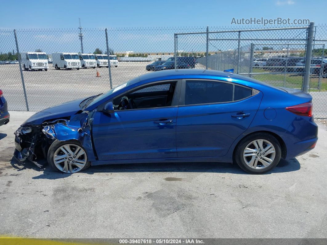 2019 Hyundai Elantra Sel Синий vin: 5NPD84LF1KH422110