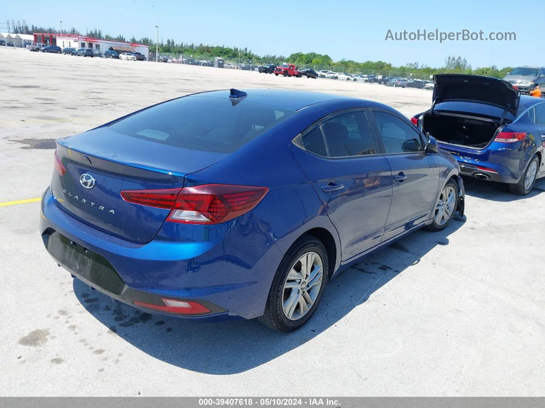 2019 Hyundai Elantra Sel Синий vin: 5NPD84LF1KH422110