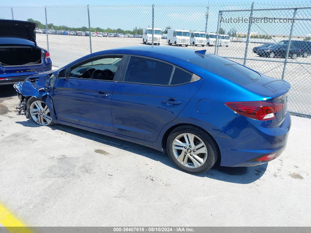 2019 Hyundai Elantra Sel Синий vin: 5NPD84LF1KH422110