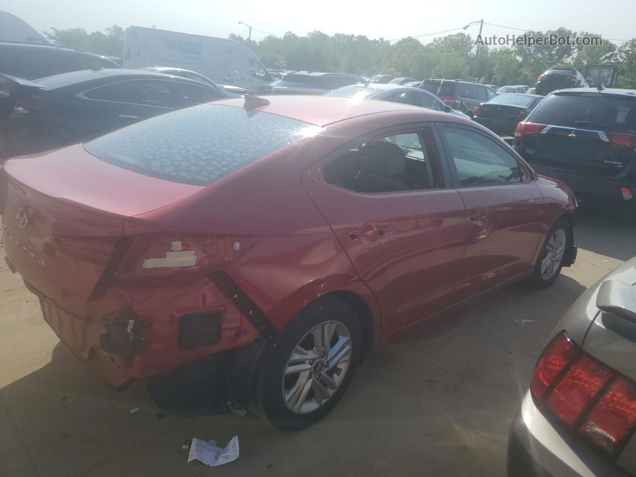 2019 Hyundai Elantra Sel Red vin: 5NPD84LF1KH426254