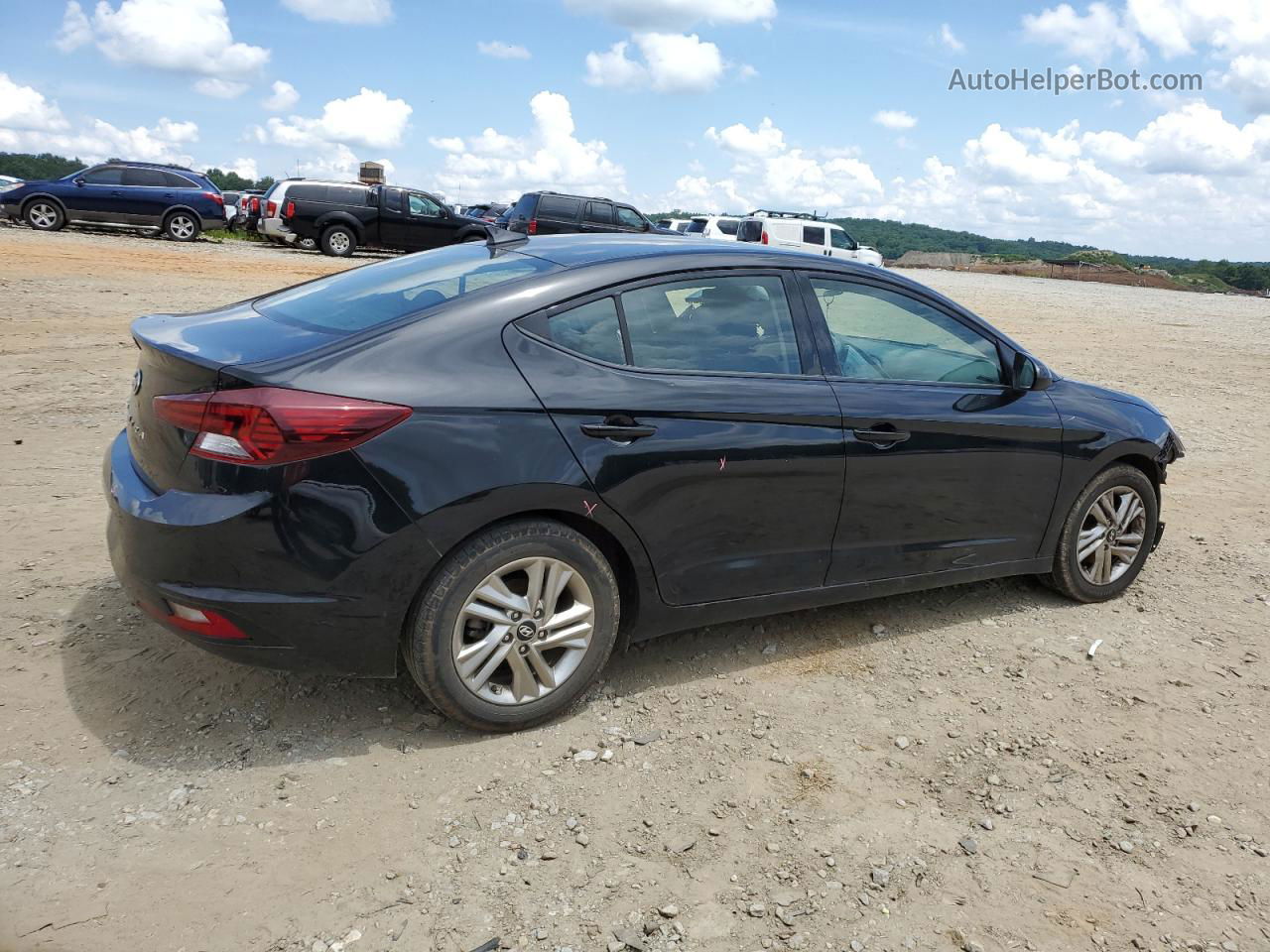 2019 Hyundai Elantra Sel Черный vin: 5NPD84LF1KH434998