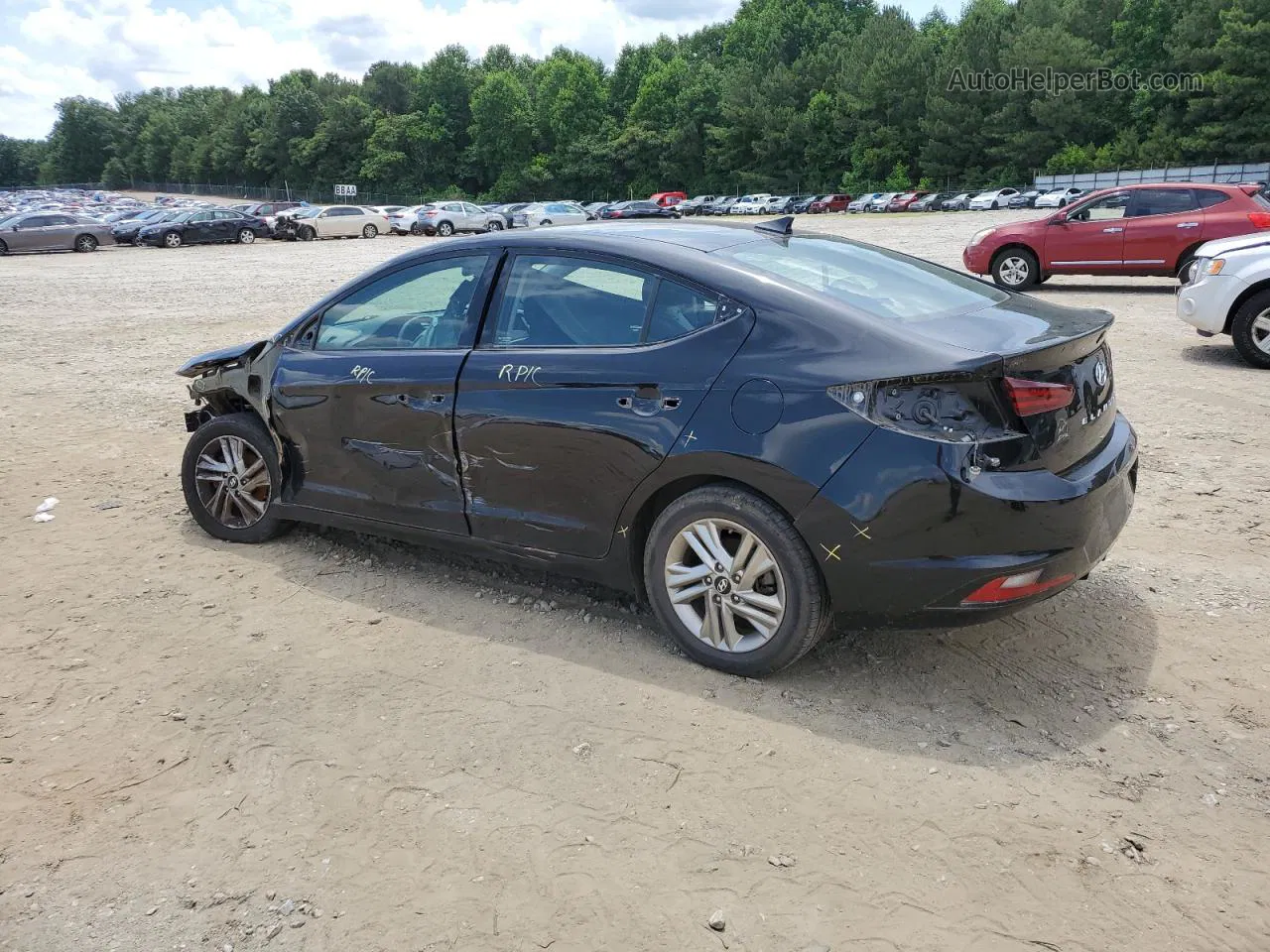 2019 Hyundai Elantra Sel Black vin: 5NPD84LF1KH434998