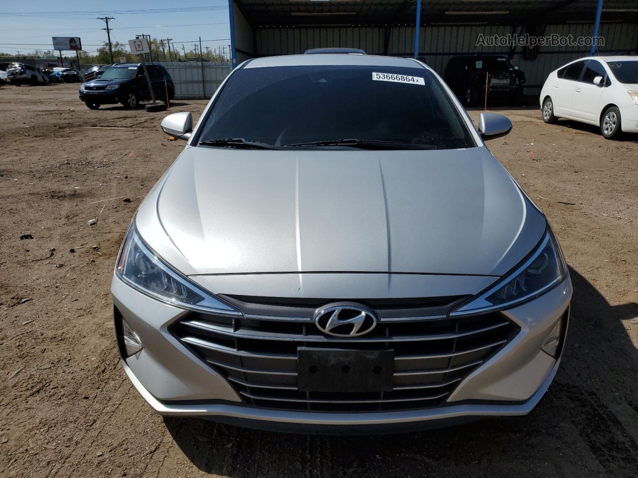 2019 Hyundai Elantra Sel Silver vin: 5NPD84LF1KH446889