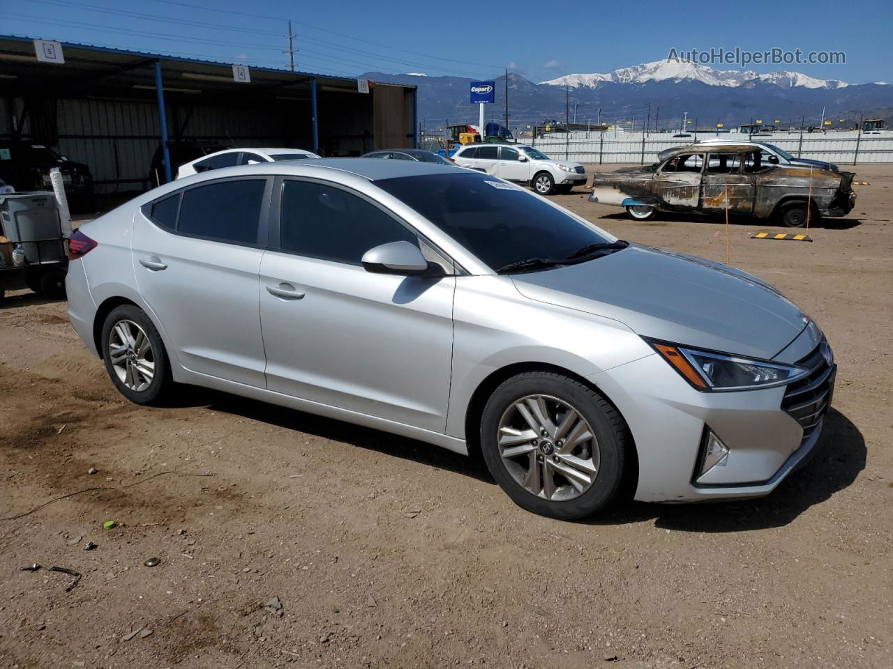 2019 Hyundai Elantra Sel Silver vin: 5NPD84LF1KH446889