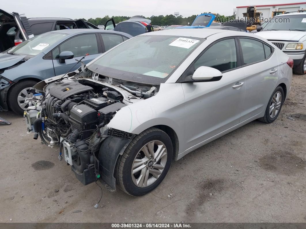 2019 Hyundai Elantra Sel Silver vin: 5NPD84LF1KH466141