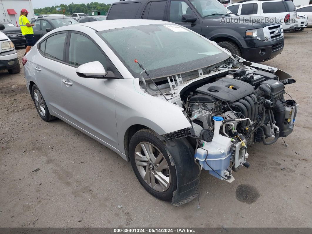 2019 Hyundai Elantra Sel Silver vin: 5NPD84LF1KH466141