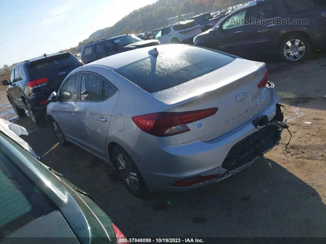 2019 Hyundai Elantra Sel Silver vin: 5NPD84LF1KH472411