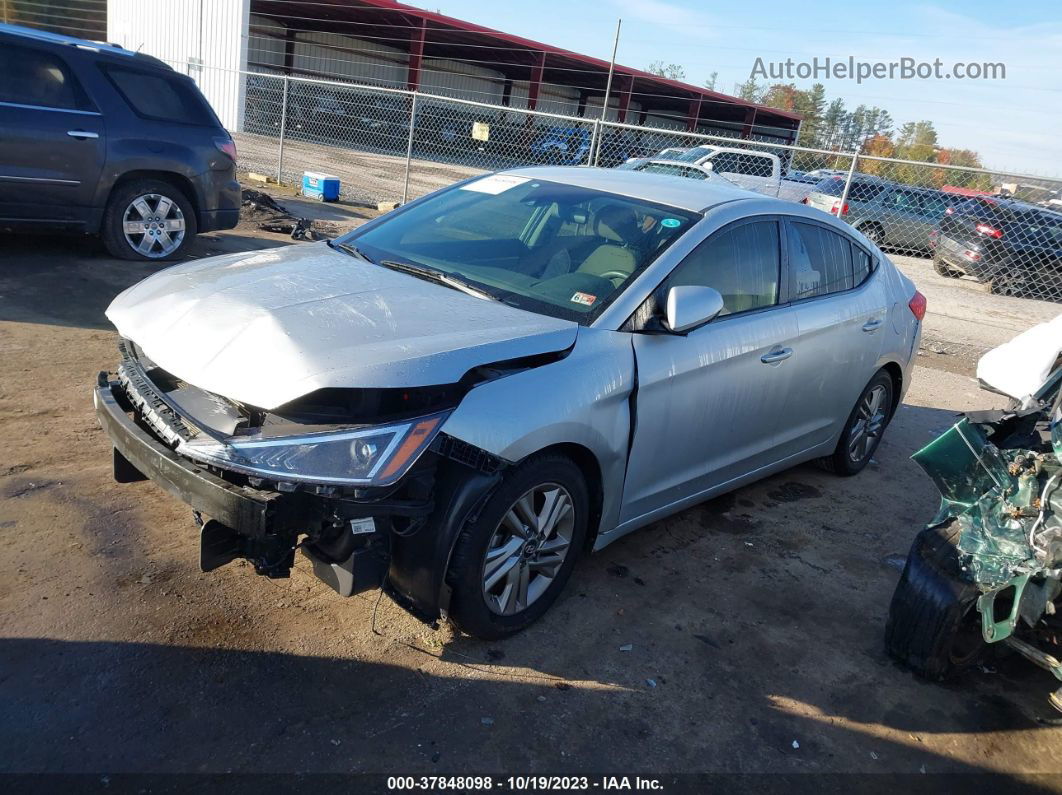 2019 Hyundai Elantra Sel Silver vin: 5NPD84LF1KH472411