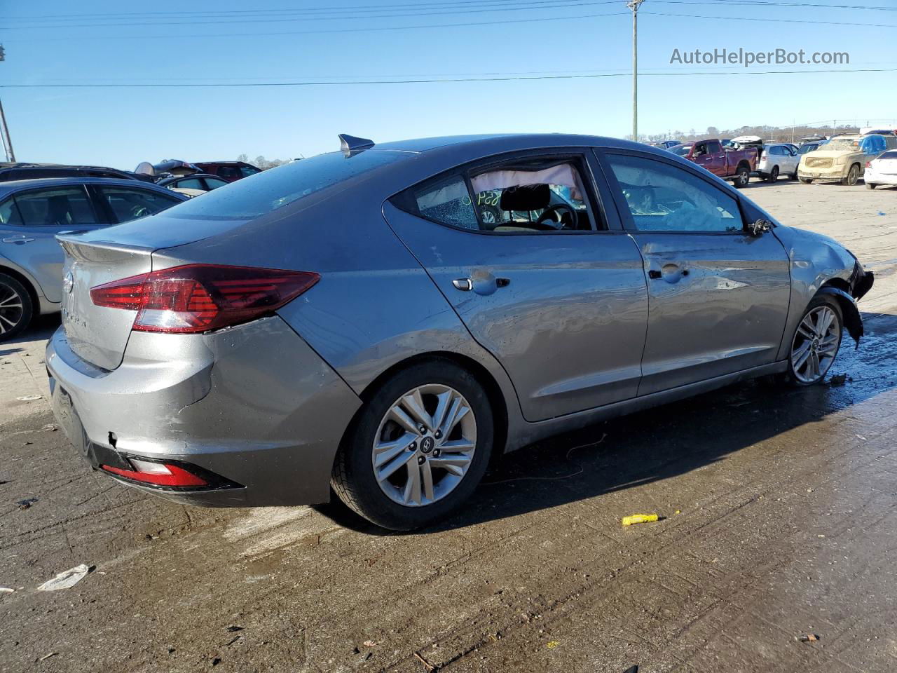 2019 Hyundai Elantra Sel Серый vin: 5NPD84LF1KH485546