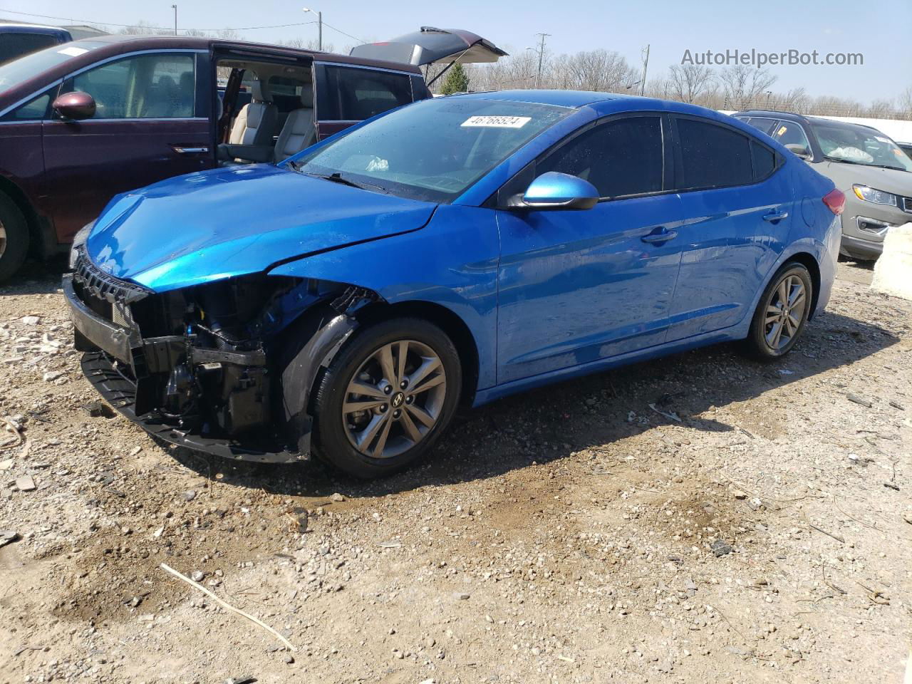 2017 Hyundai Elantra Se Blue vin: 5NPD84LF2HH004888