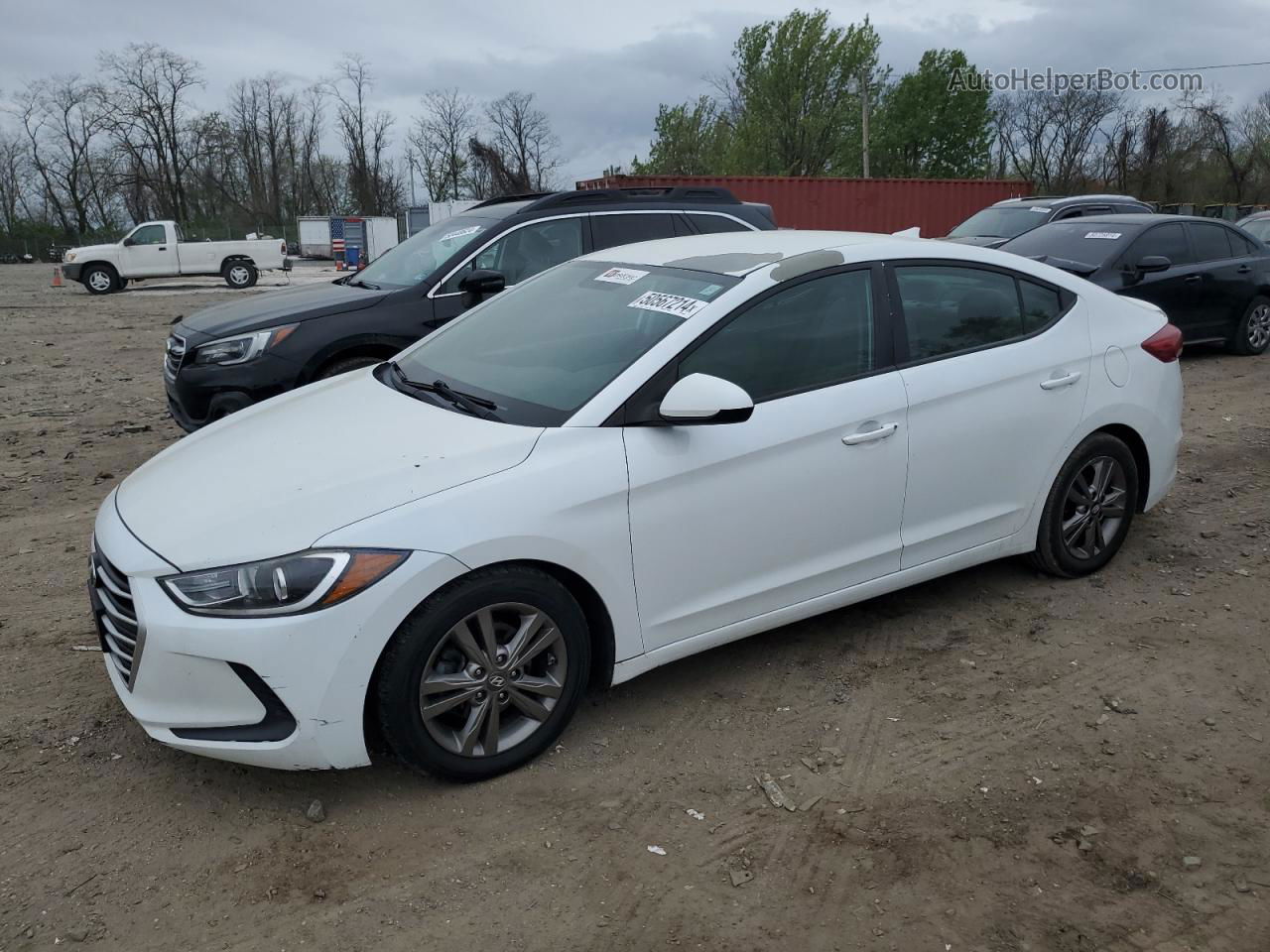 2017 Hyundai Elantra Se White vin: 5NPD84LF2HH040337