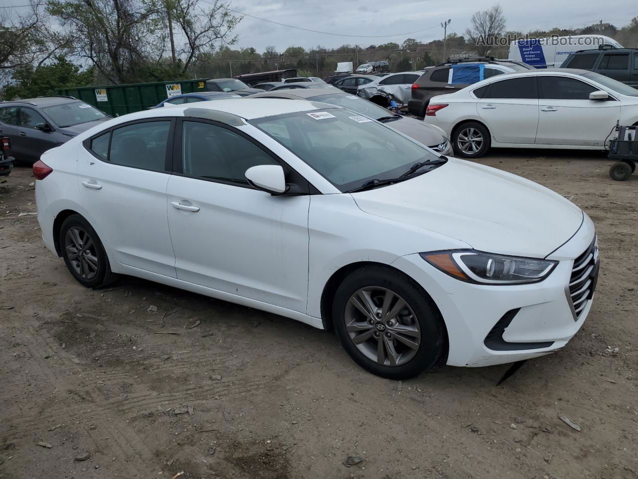 2017 Hyundai Elantra Se White vin: 5NPD84LF2HH040337