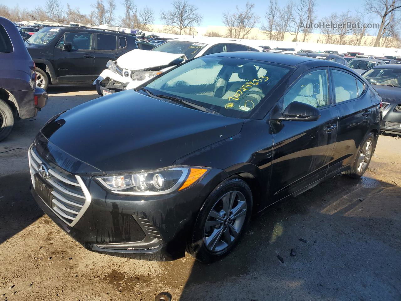 2017 Hyundai Elantra Se Черный vin: 5NPD84LF2HH050303