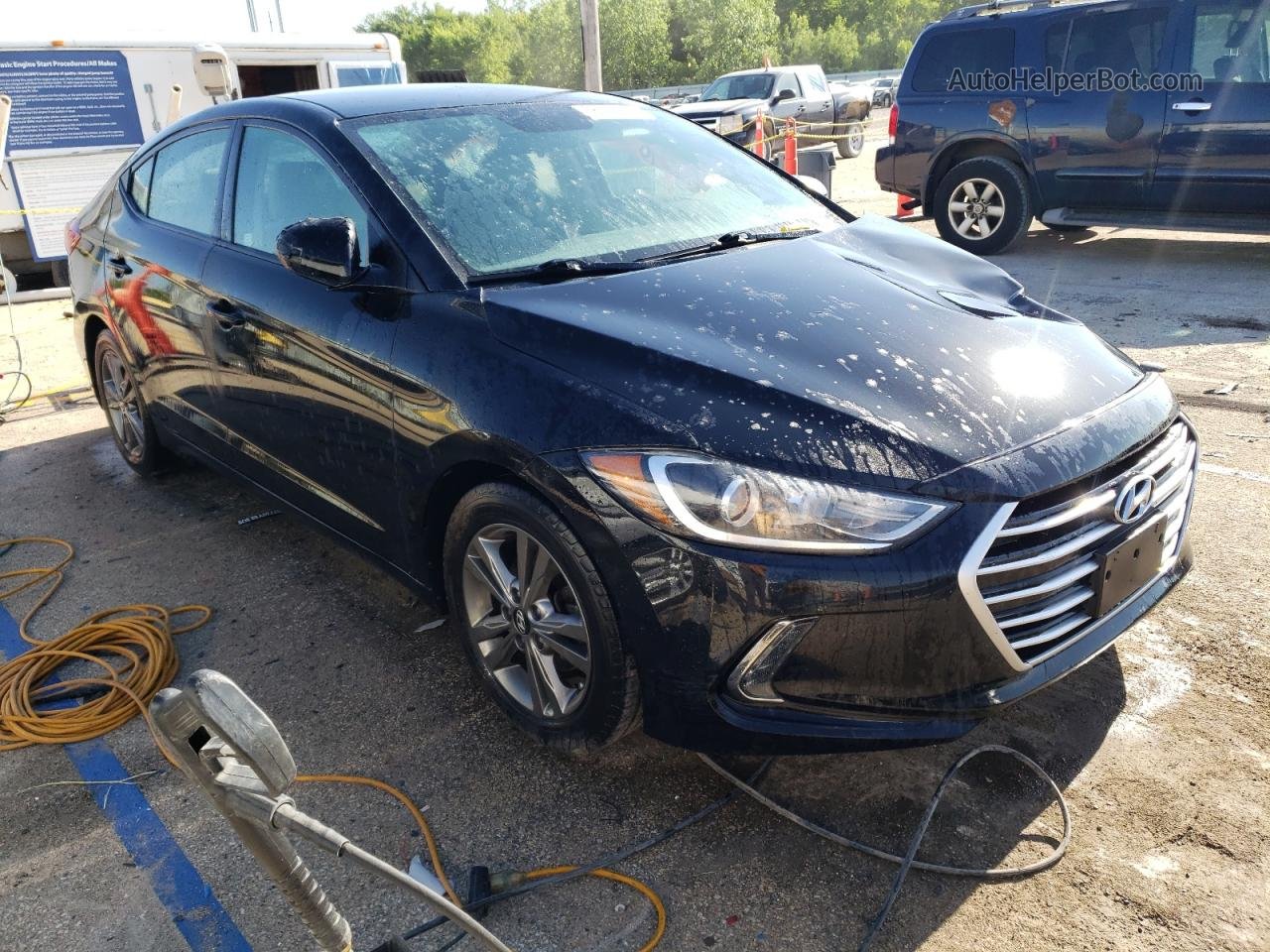 2017 Hyundai Elantra Se Черный vin: 5NPD84LF2HH070101