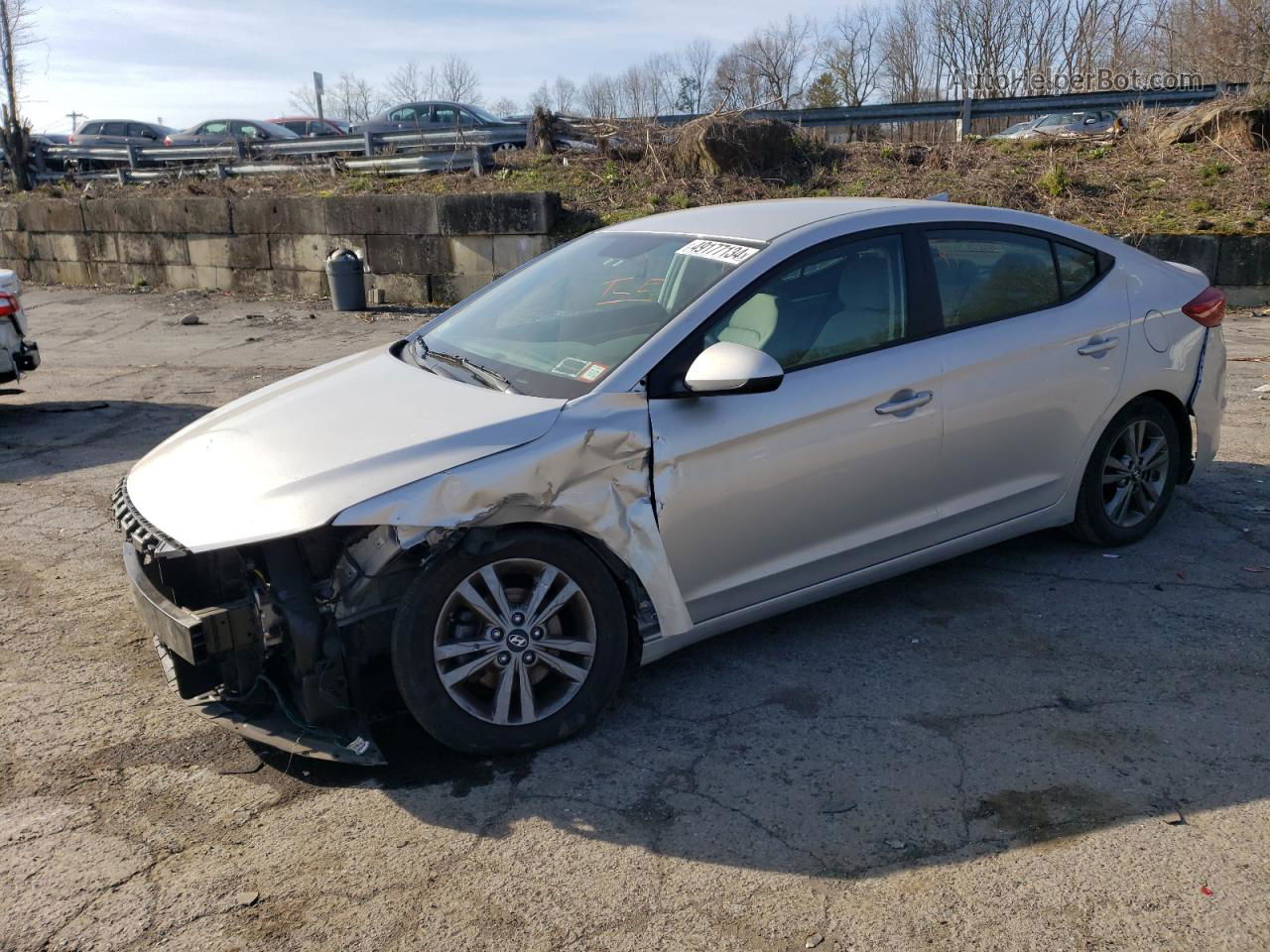 2017 Hyundai Elantra Se Silver vin: 5NPD84LF2HH097749