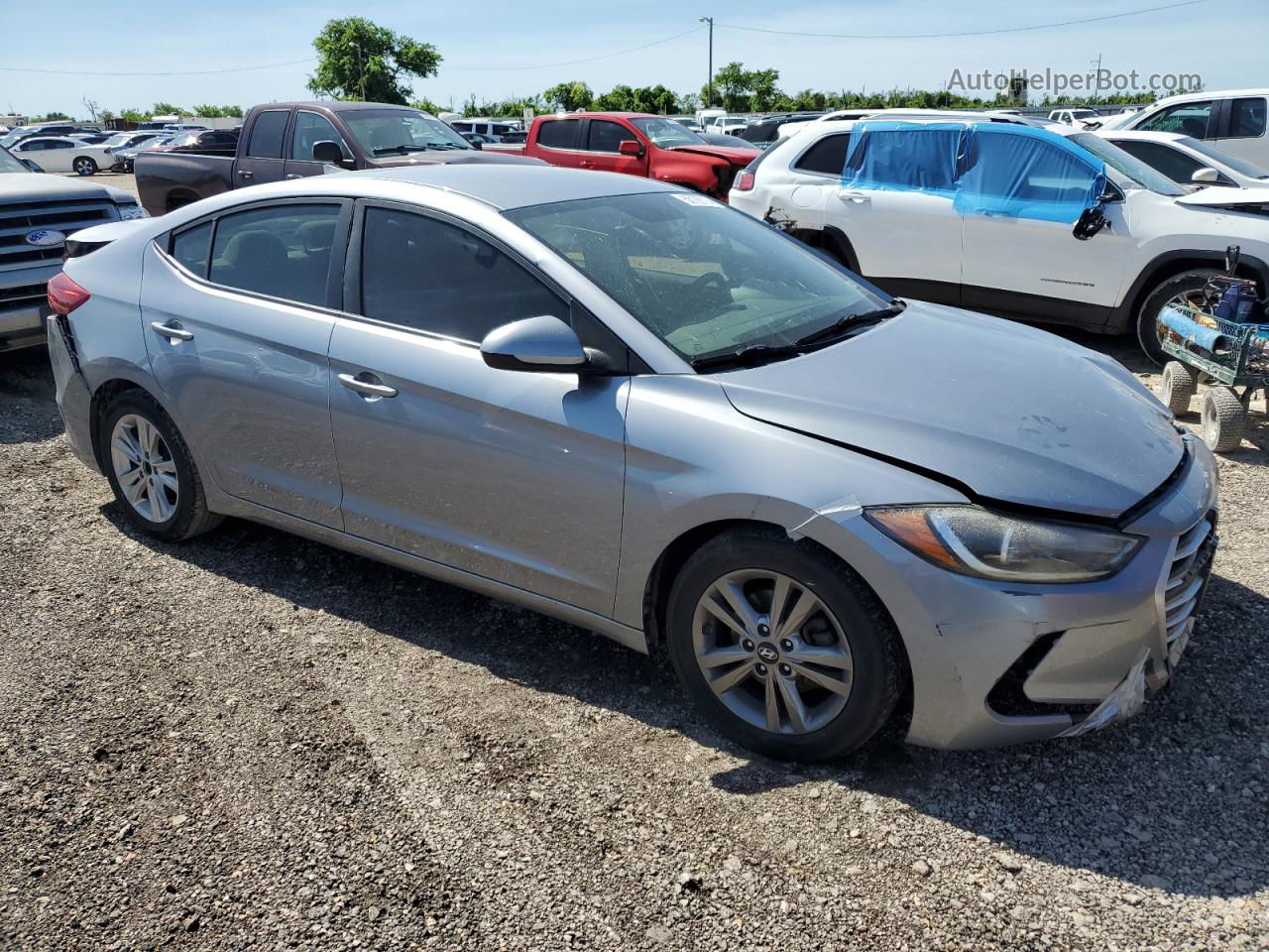 2017 Hyundai Elantra Se Silver vin: 5NPD84LF2HH106157