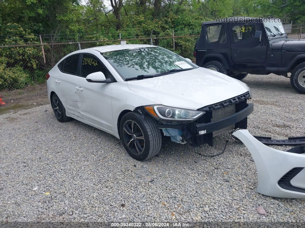 2017 Hyundai Elantra Se White vin: 5NPD84LF2HH149686