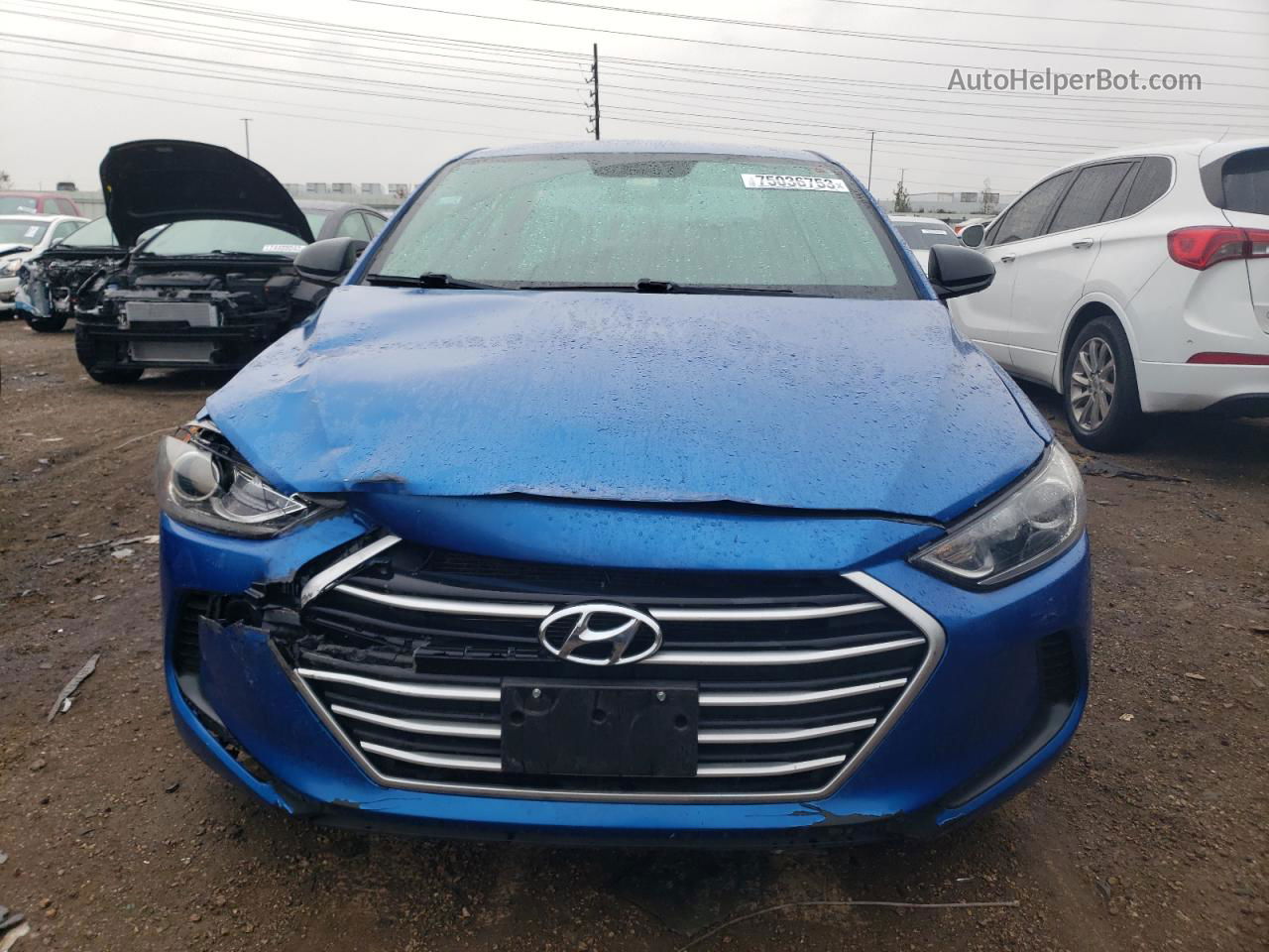 2017 Hyundai Elantra Se Синий vin: 5NPD84LF2HH187581