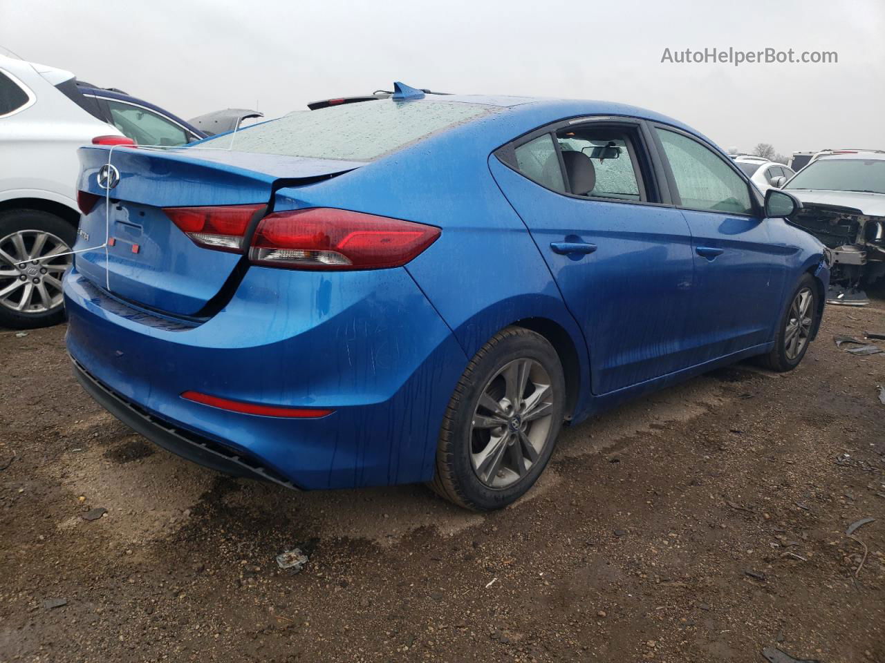 2017 Hyundai Elantra Se Синий vin: 5NPD84LF2HH187581