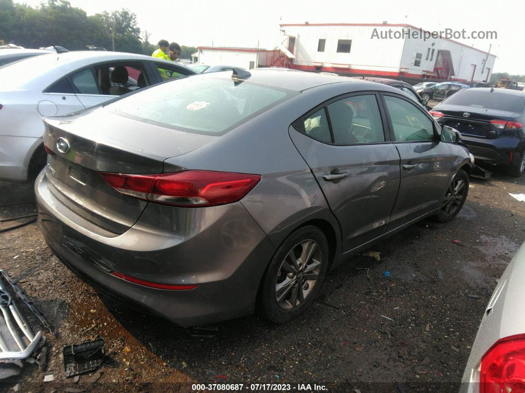 2018 Hyundai Elantra Sel Gray vin: 5NPD84LF2JH264908