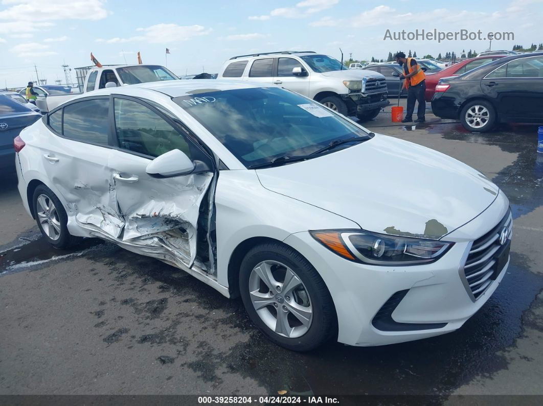 2018 Hyundai Elantra Sel White vin: 5NPD84LF2JH277464