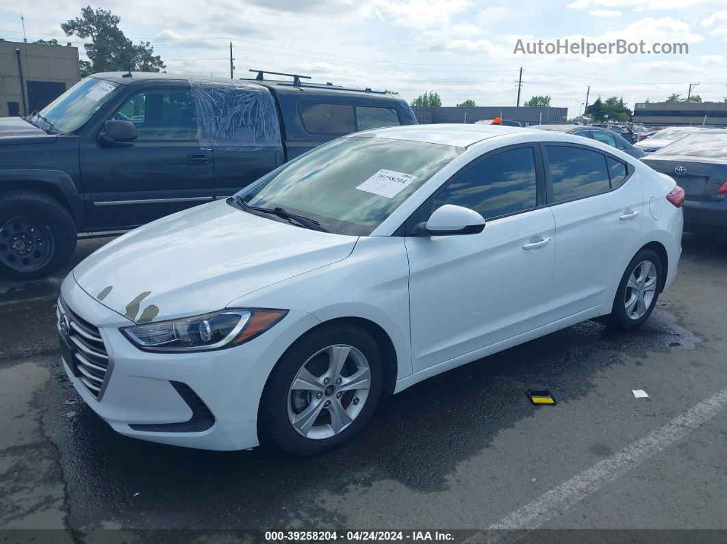 2018 Hyundai Elantra Sel White vin: 5NPD84LF2JH277464