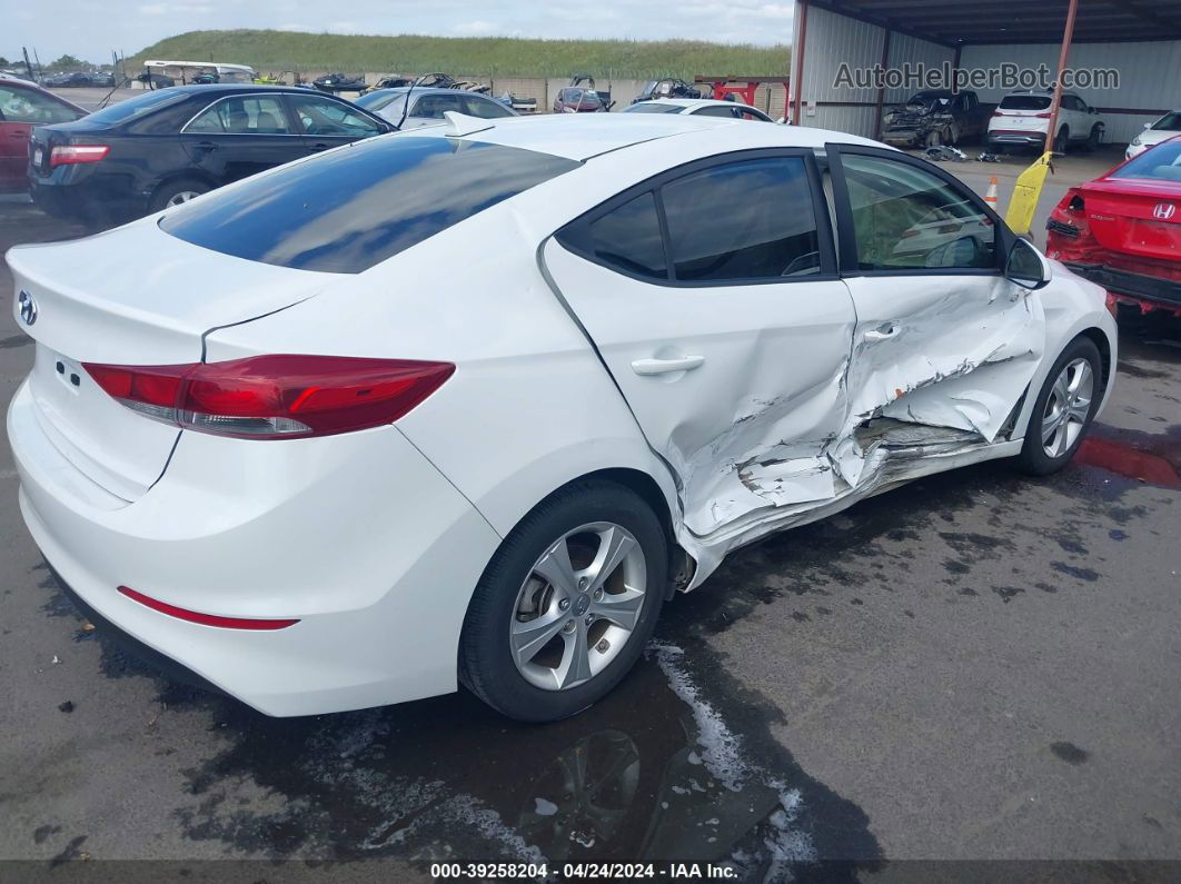 2018 Hyundai Elantra Sel White vin: 5NPD84LF2JH277464