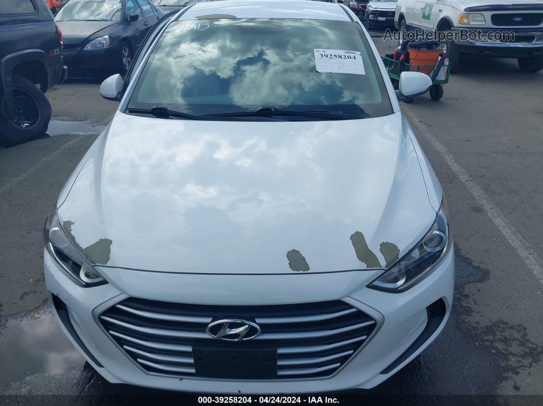 2018 Hyundai Elantra Sel White vin: 5NPD84LF2JH277464