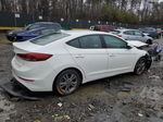 2018 Hyundai Elantra Sel White vin: 5NPD84LF2JH280140