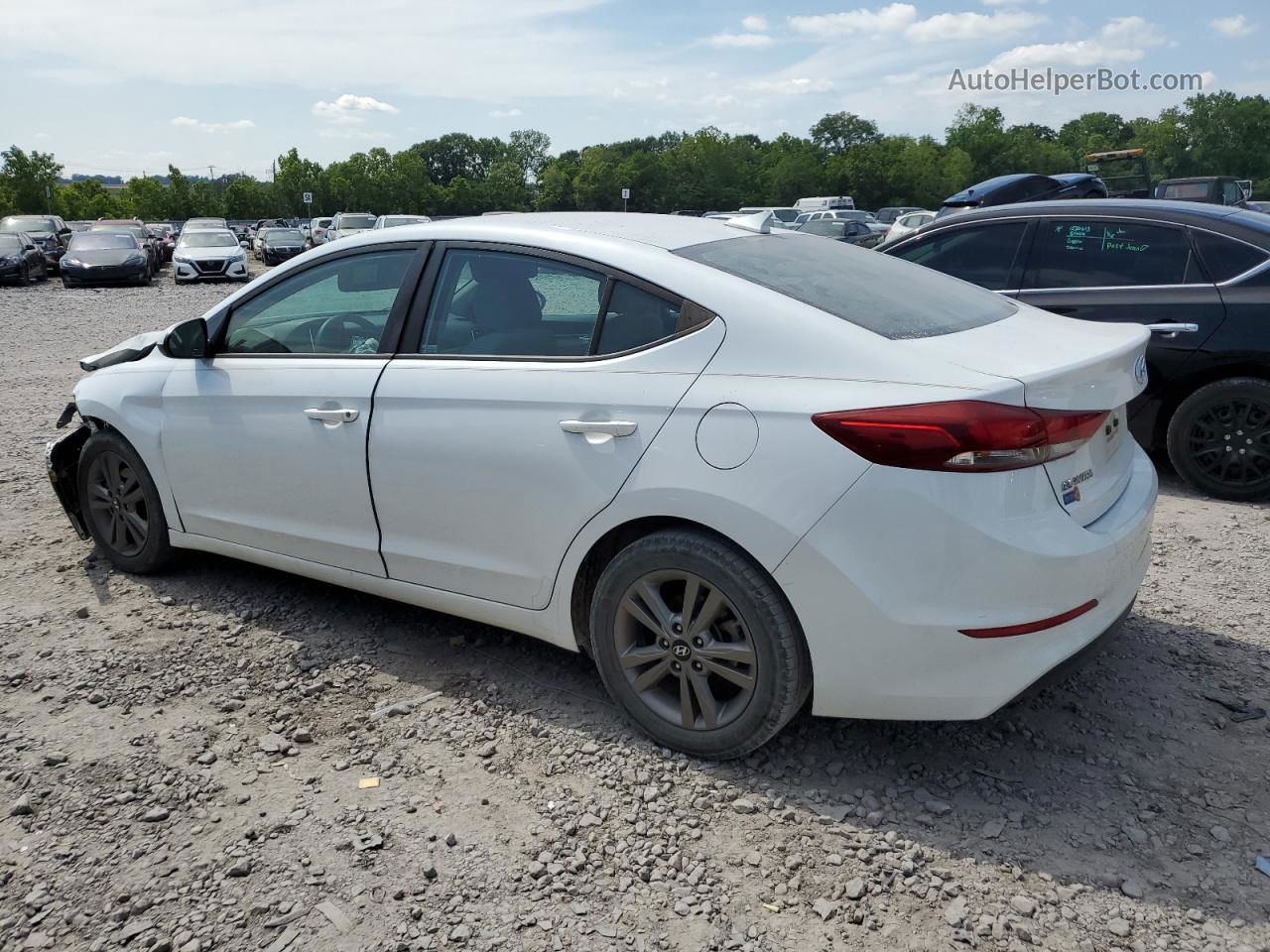 2018 Hyundai Elantra Sel White vin: 5NPD84LF2JH282129