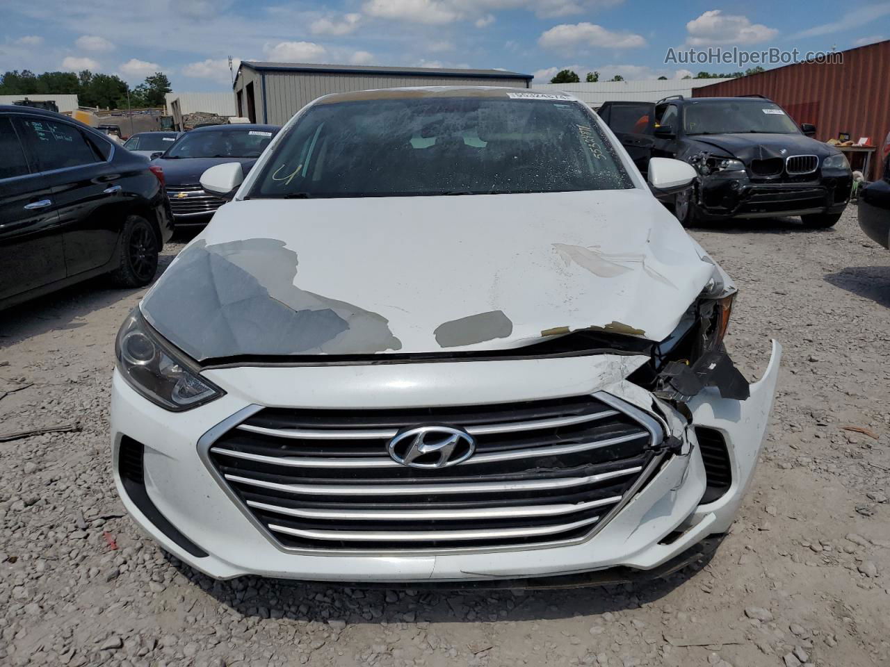 2018 Hyundai Elantra Sel White vin: 5NPD84LF2JH282129