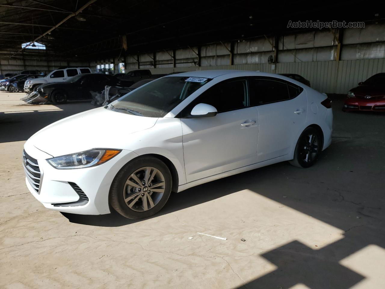 2018 Hyundai Elantra Sel White vin: 5NPD84LF2JH288867