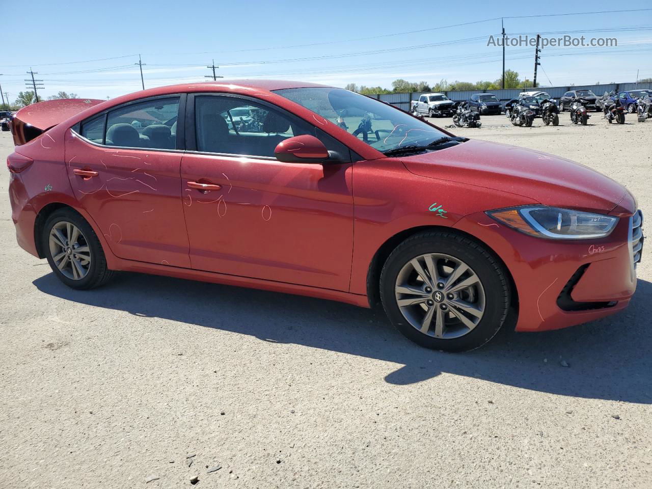 2018 Hyundai Elantra Sel Red vin: 5NPD84LF2JH299917