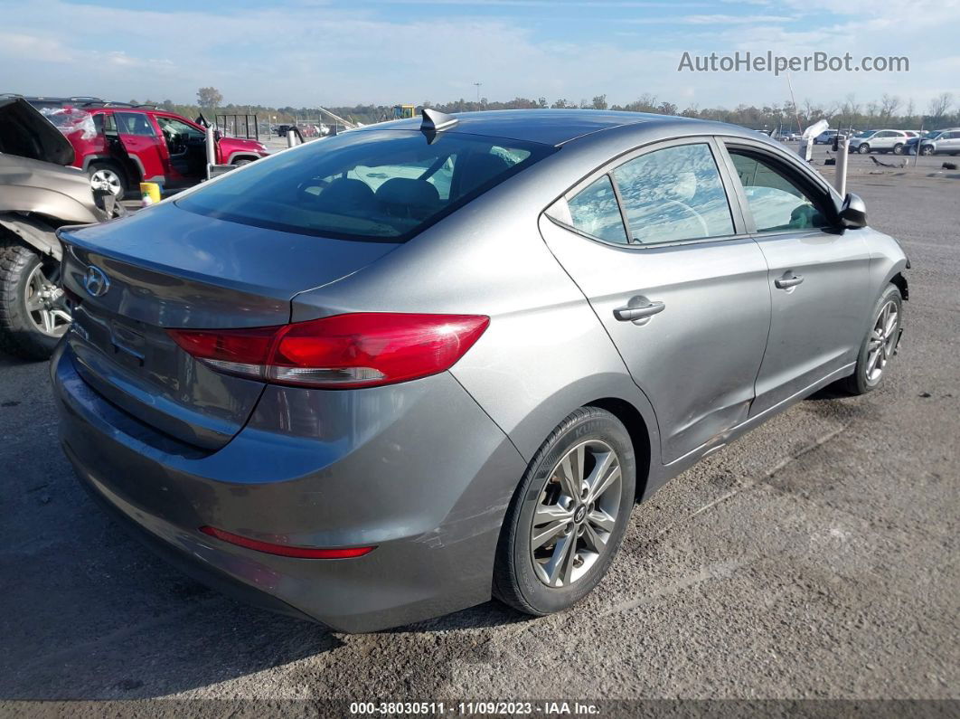 2018 Hyundai Elantra Sel Gray vin: 5NPD84LF2JH303674