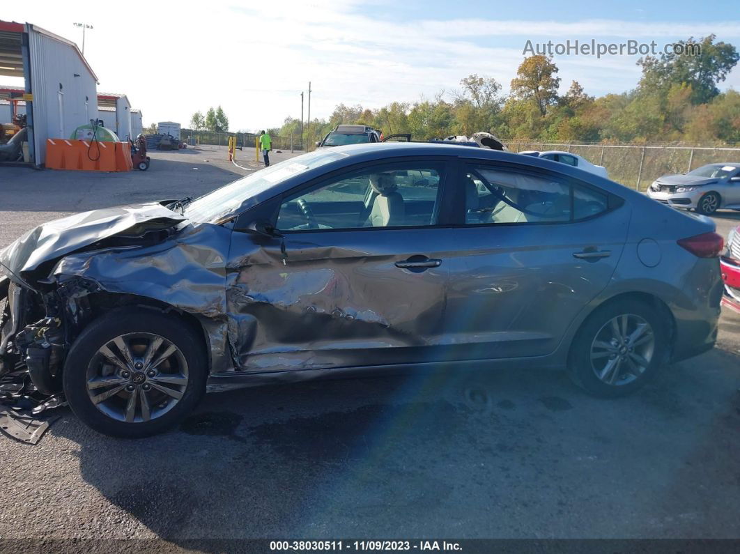 2018 Hyundai Elantra Sel Gray vin: 5NPD84LF2JH303674