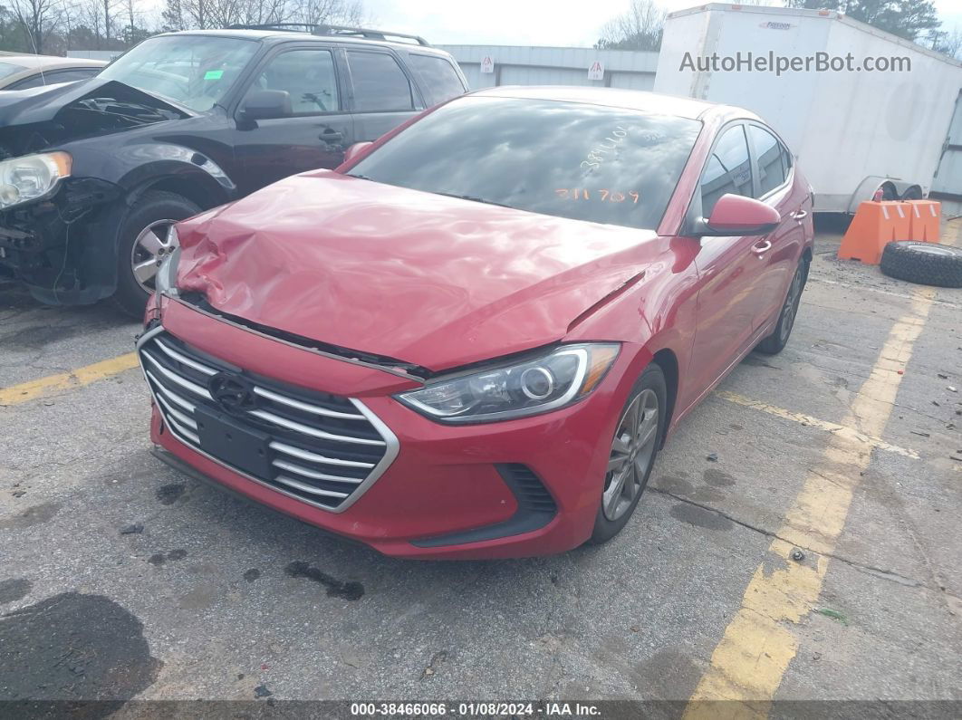 2018 Hyundai Elantra Sel Red vin: 5NPD84LF2JH311709