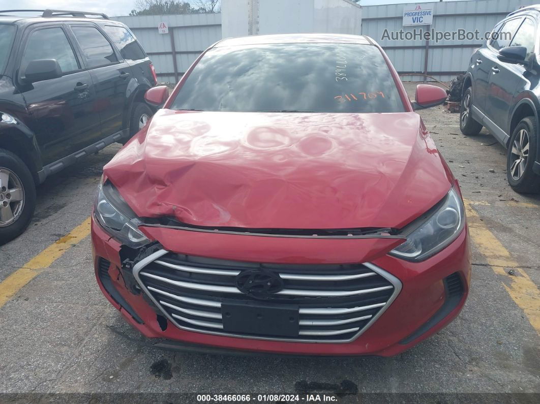 2018 Hyundai Elantra Sel Red vin: 5NPD84LF2JH311709