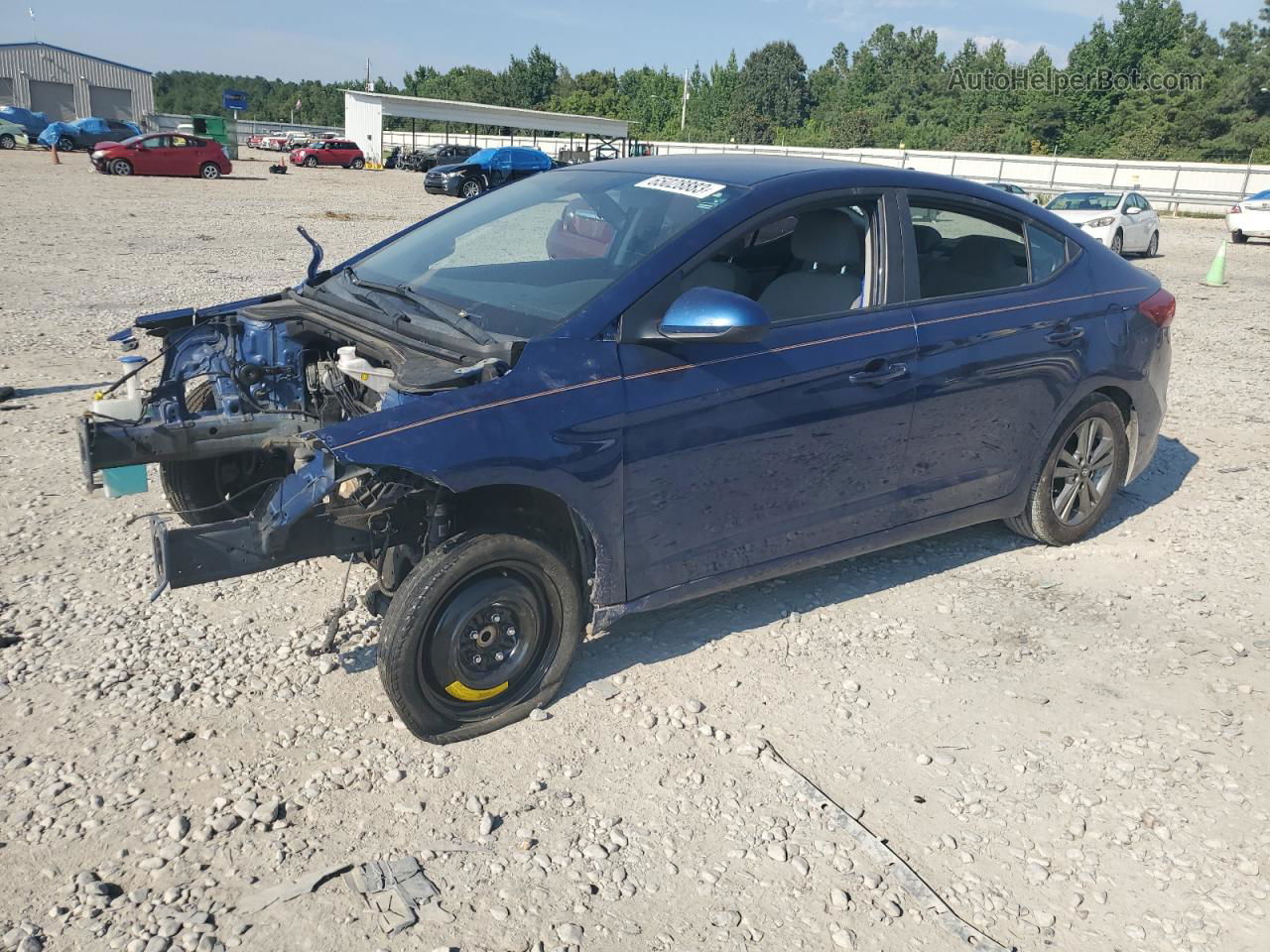 2018 Hyundai Elantra Sel Blue vin: 5NPD84LF2JH346783