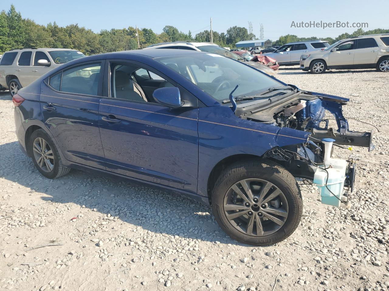 2018 Hyundai Elantra Sel Blue vin: 5NPD84LF2JH346783