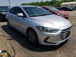 2018 Hyundai Elantra Sel Silver vin: 5NPD84LF2JH380030