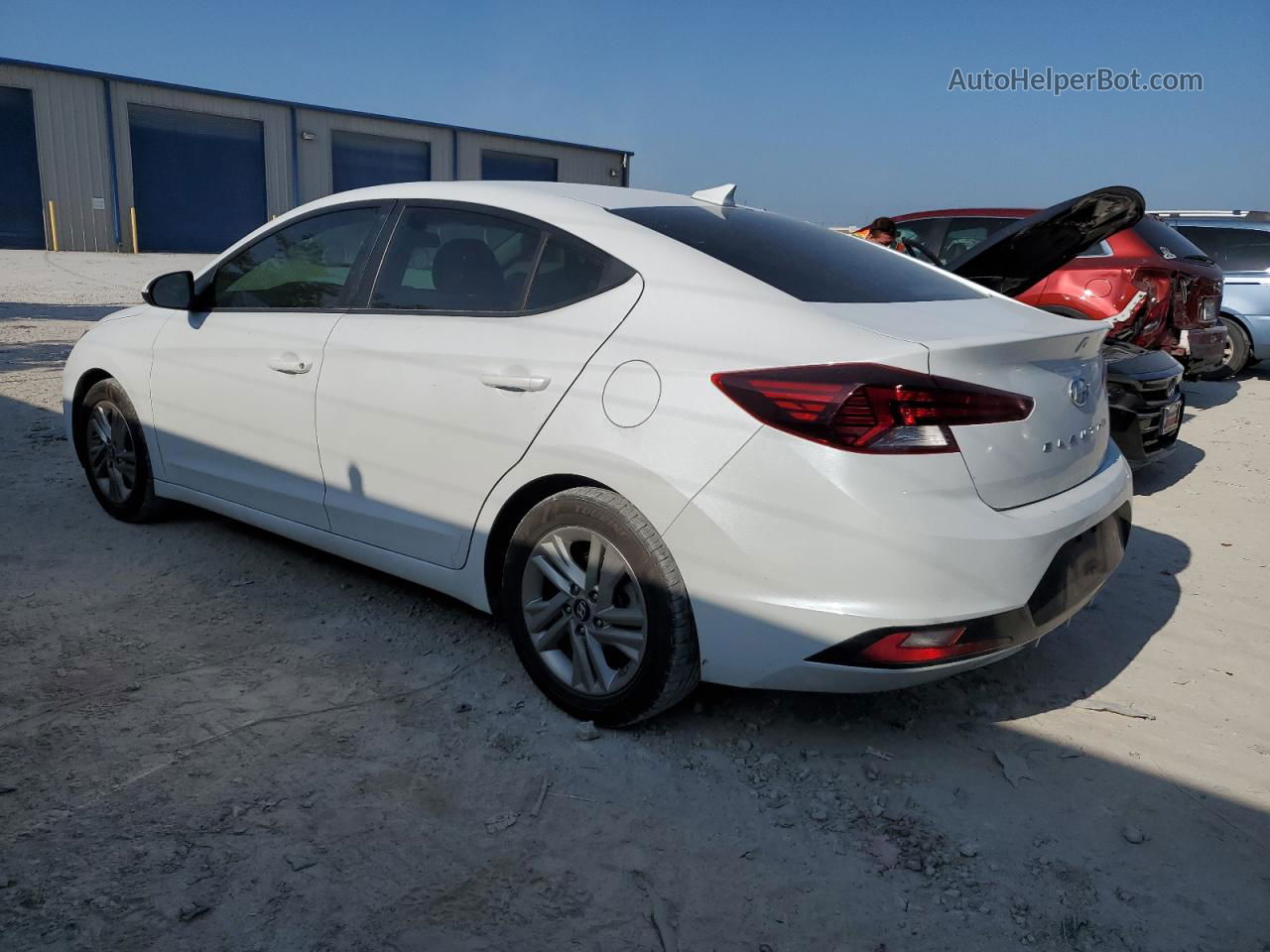 2019 Hyundai Elantra Sel White vin: 5NPD84LF2KH410578