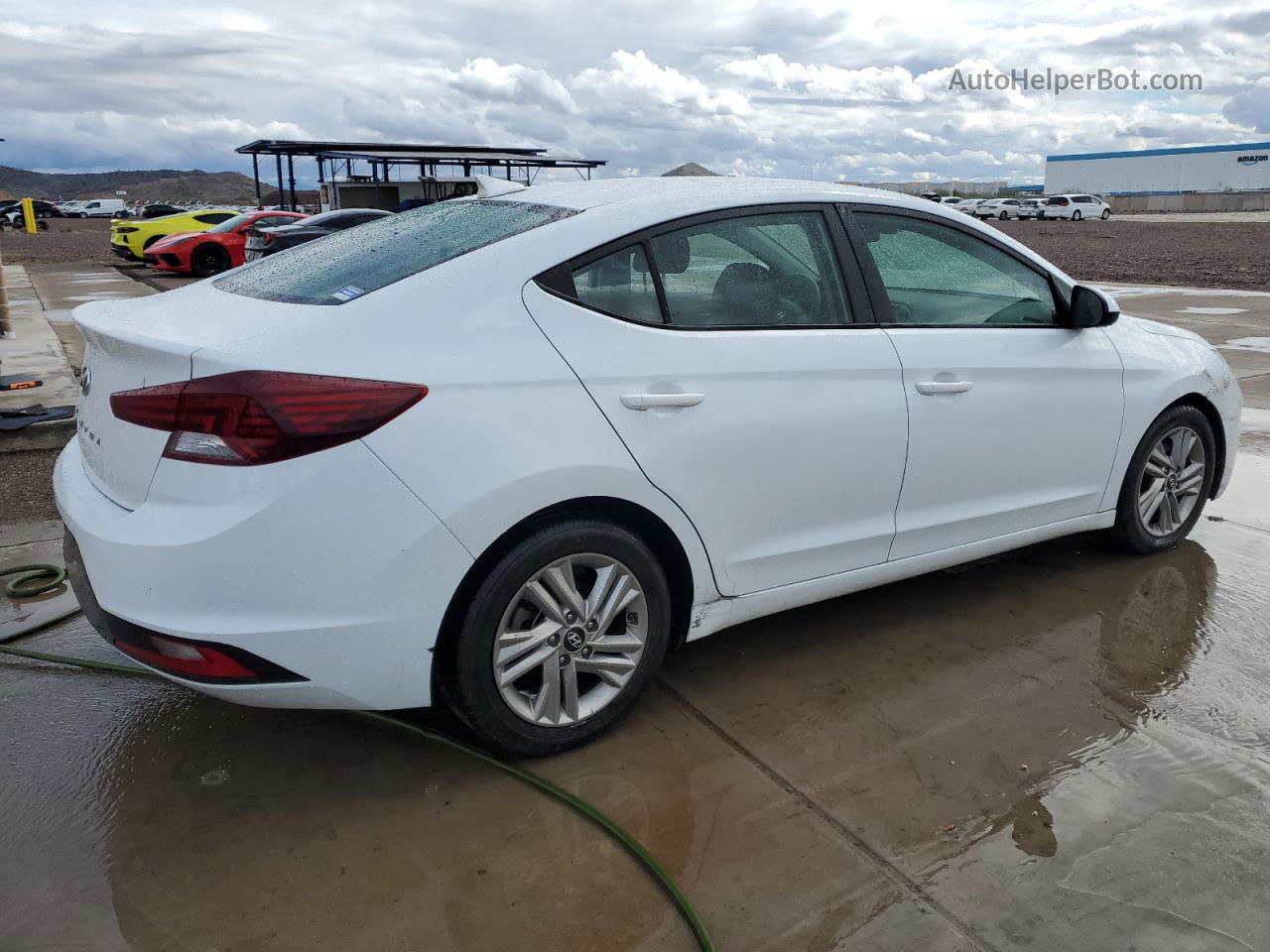 2019 Hyundai Elantra Sel White vin: 5NPD84LF2KH426893