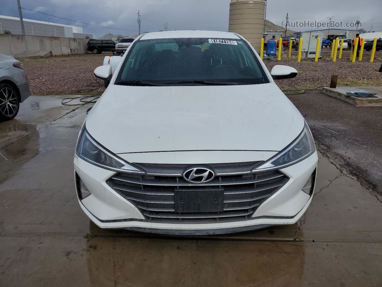 2019 Hyundai Elantra Sel White vin: 5NPD84LF2KH426893