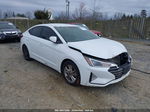 2019 Hyundai Elantra Sel White vin: 5NPD84LF2KH429552